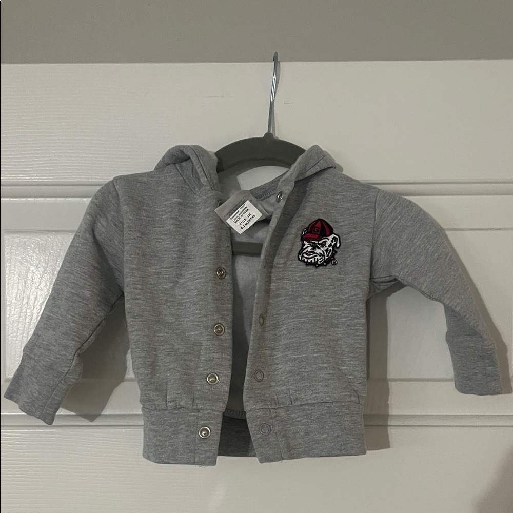 Creative Knitwear UGA Gray 0-3mo Hoodie